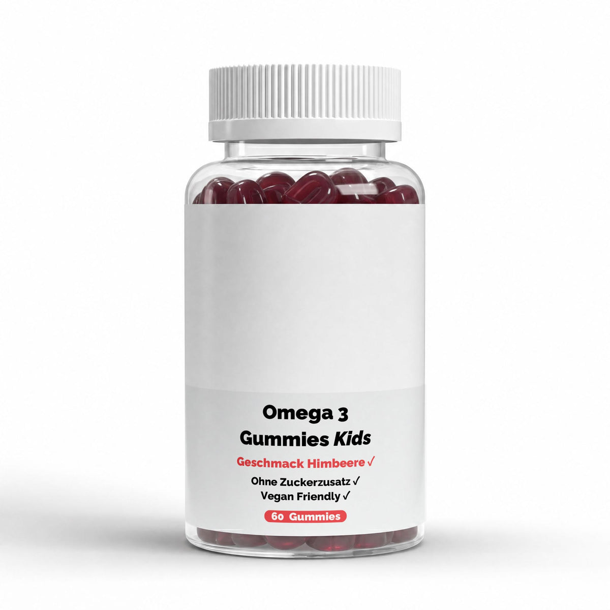 Kids Omega-3 Gummies - Raspberry - 60 Vegan Gummies