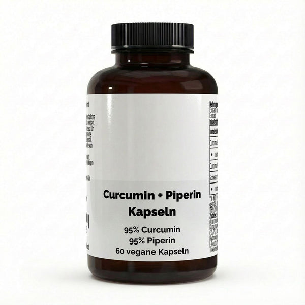Turmeric Extract (95% Curcumin) + Piperine - 60 Vegan Capsules
