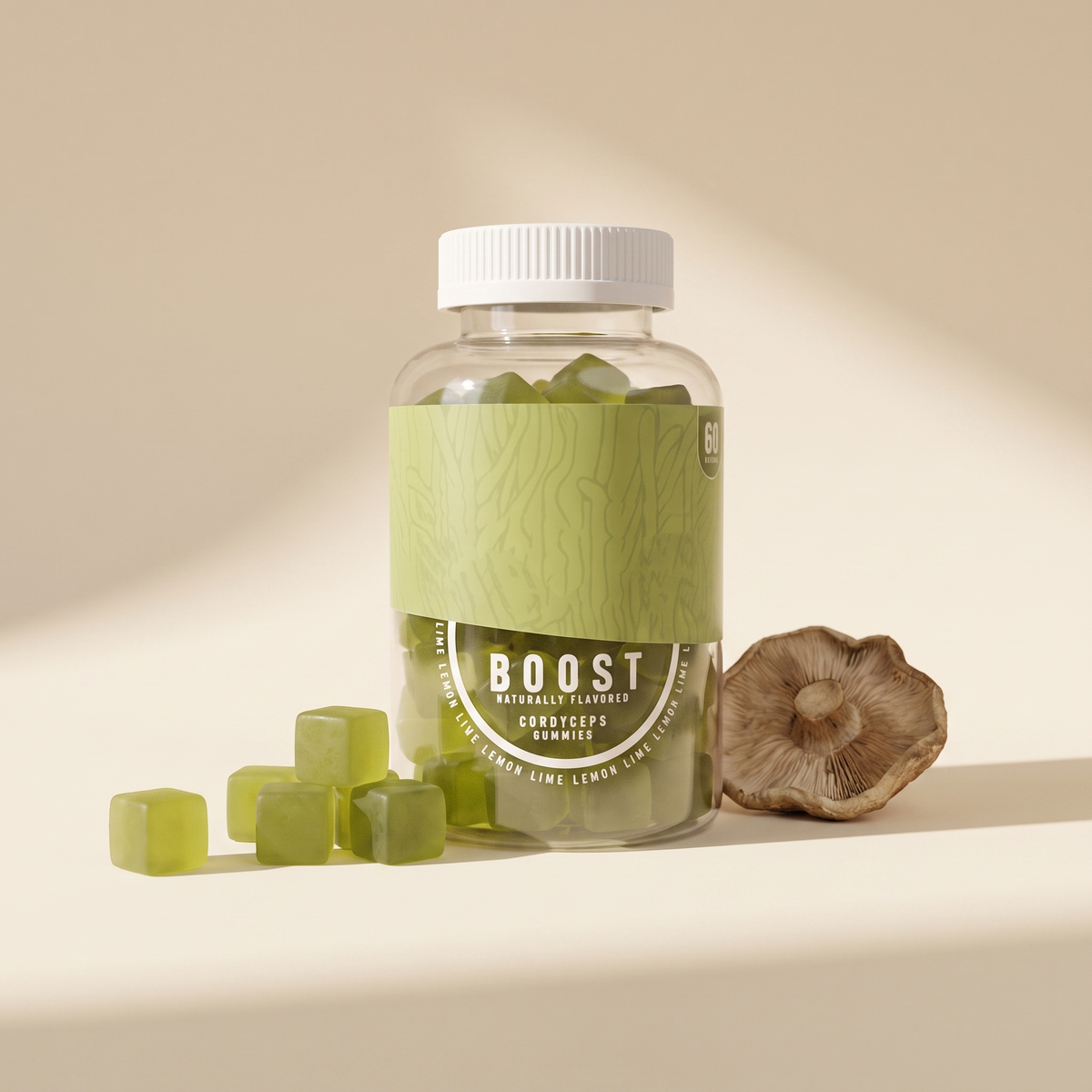 Mushroom gummies branded lifestyle