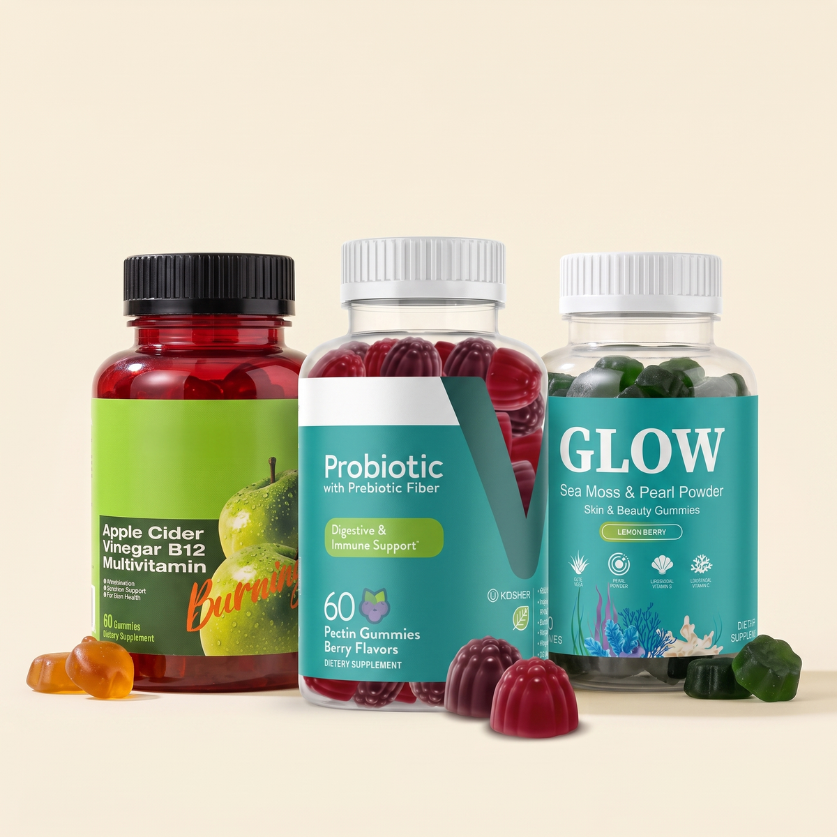 Gut Health Pack — the three included bottles