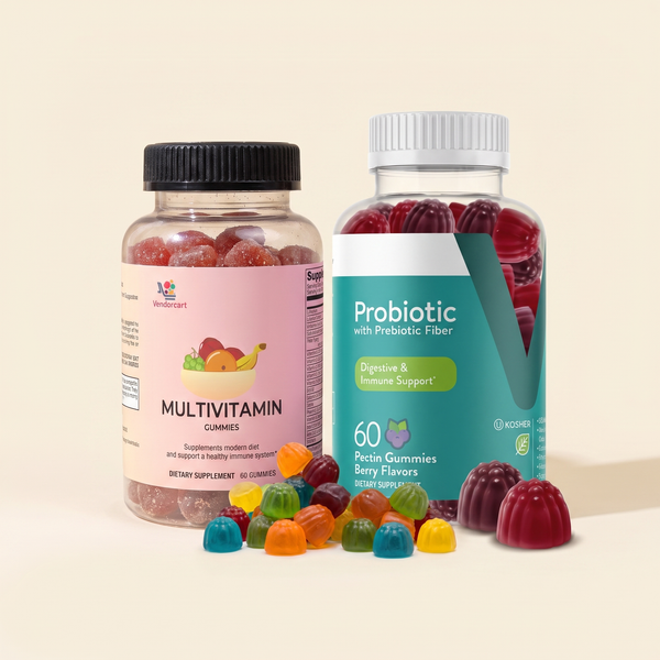 SonielSupply Daily Multivitamin + Probiotic gummies bundle