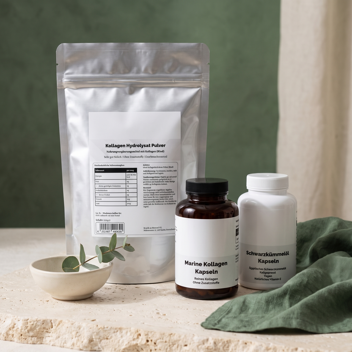 Beauty Pack — Hair, Skin & Nails — components shown are the actual products