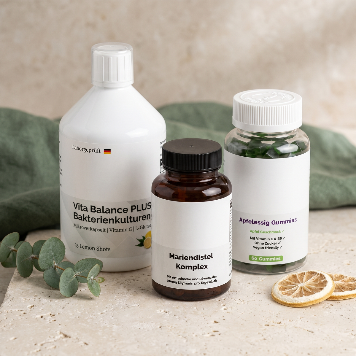 Gut Health Pack — components shown are the actual products