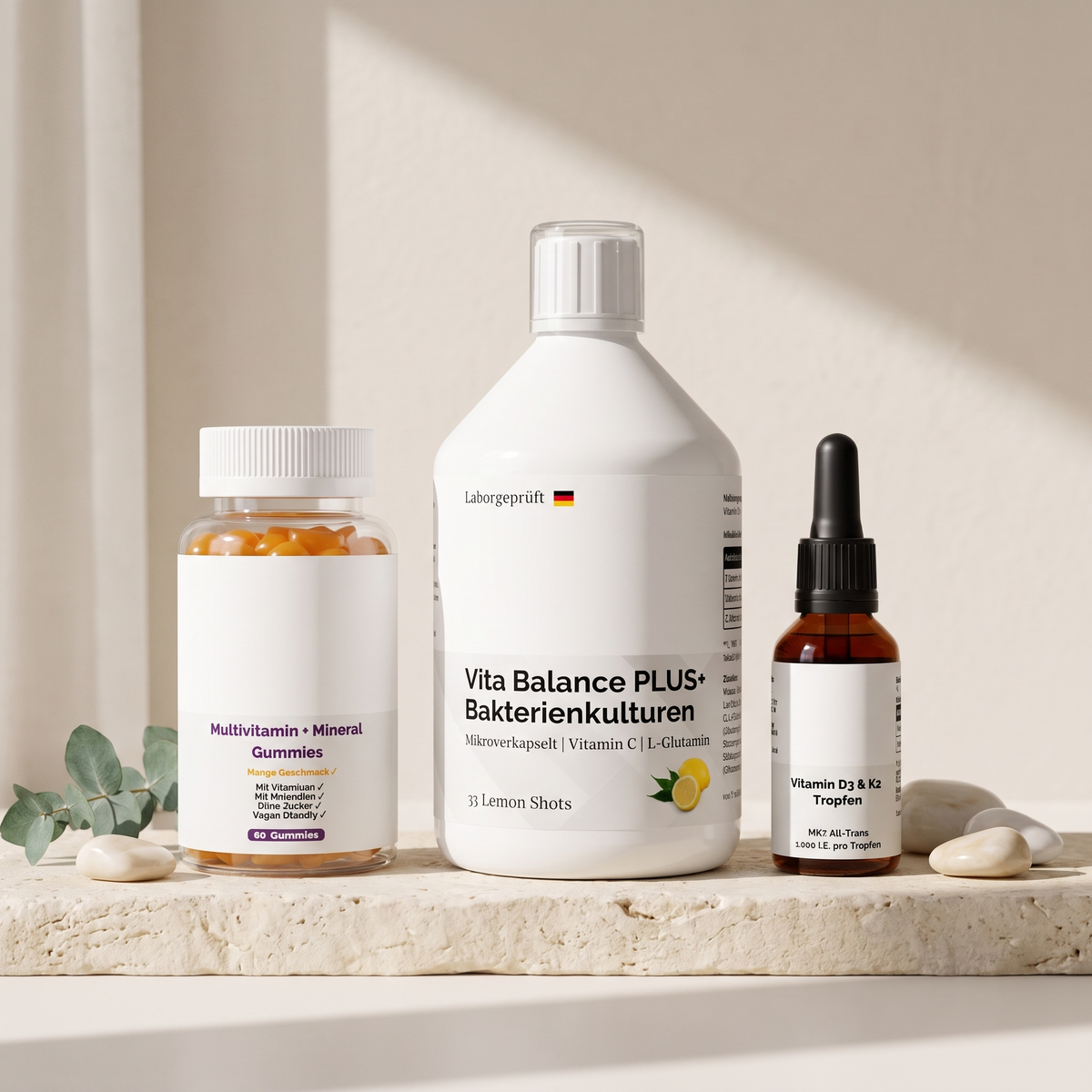Everyday Wellness Pack — Daily + Probiotic — components shown are the actual products